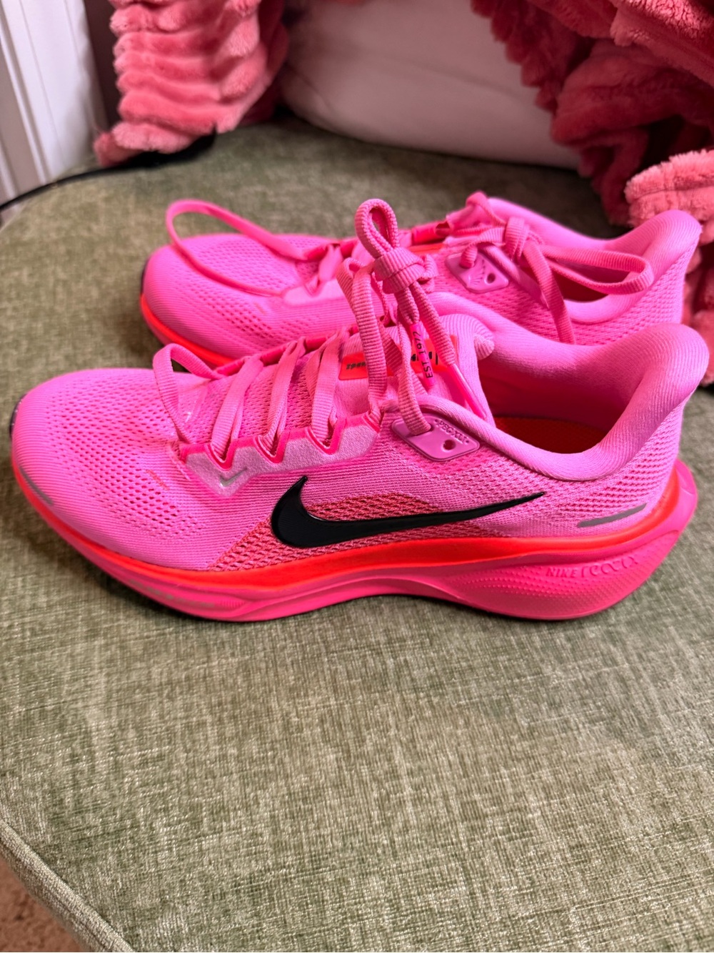 Nike Womens Pink and Black Running Shoes